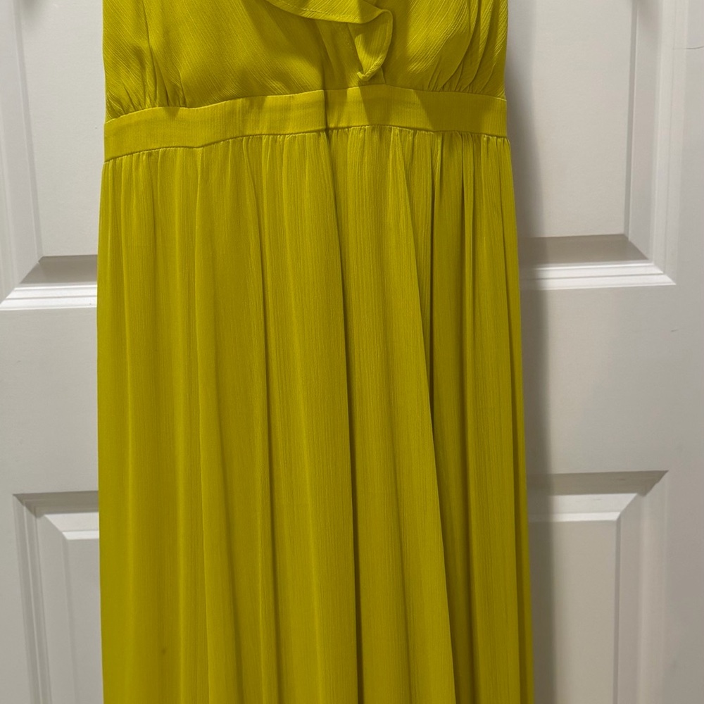 Taylor Dresses Lime Yellow Midi Dress